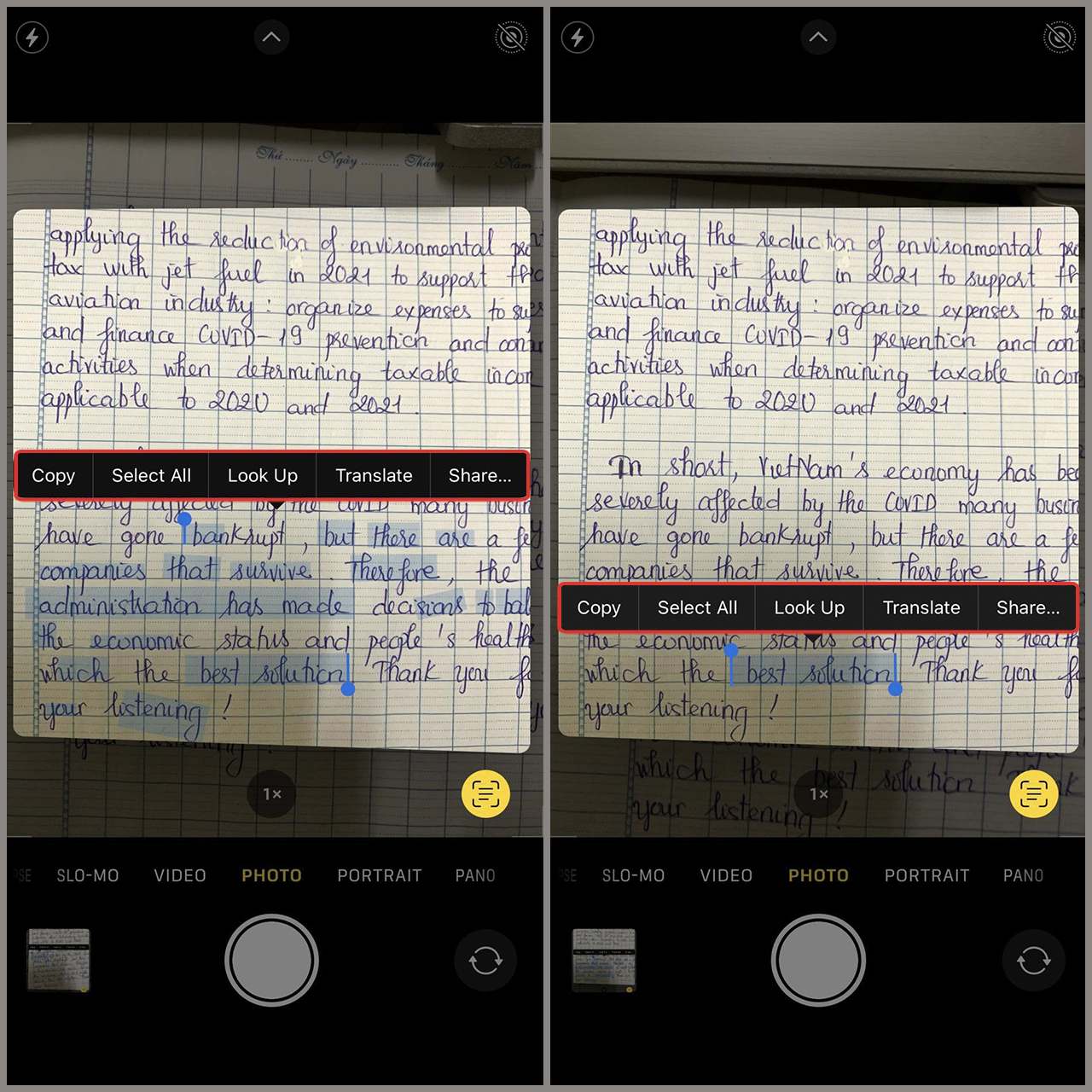 cách dùng live text trên iPhone