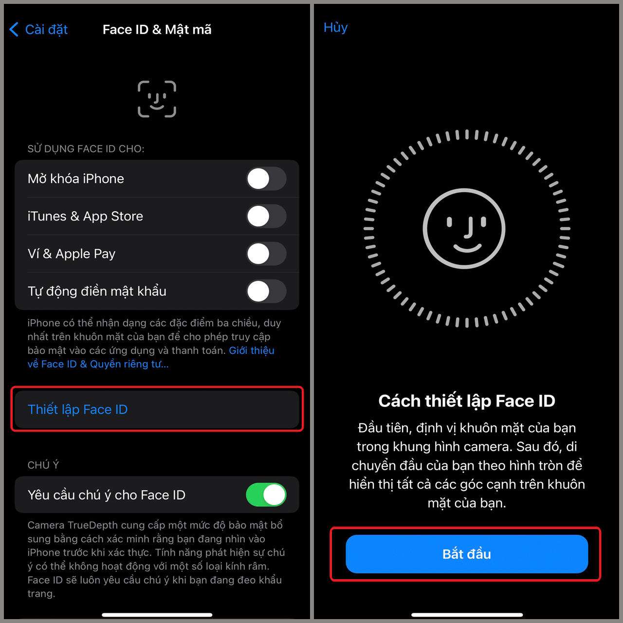 Face ID không nhận diện được Face ID không nhận diện được