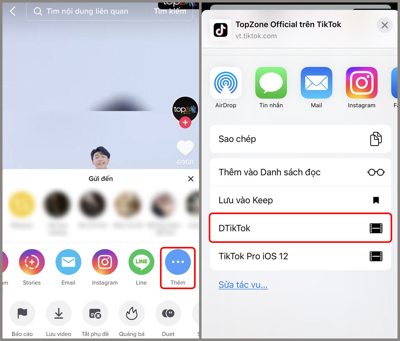 tải video tiktok