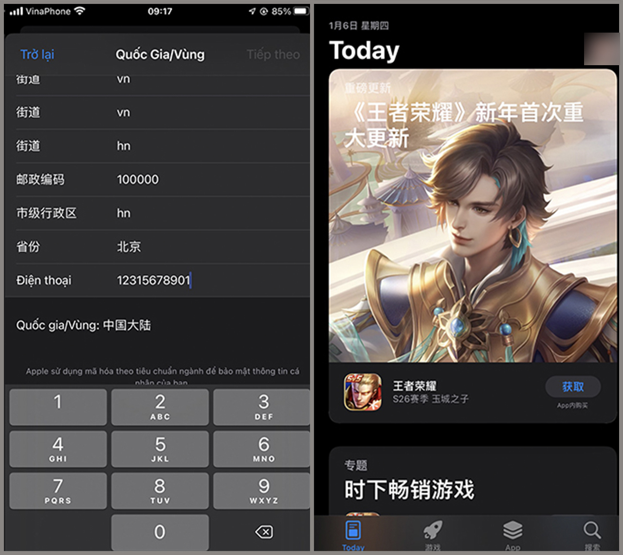 cách chuyển vùng appstore sang việt nam